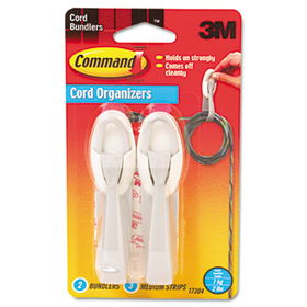Cable Bundler, White, 2/Packcommand 