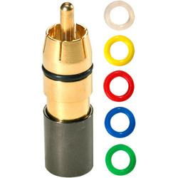 RG-6 RCA Compression Connector With Color Bands - 10-Packrca 