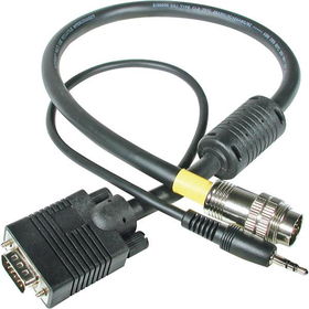 1.5' HD15 (UXGA) + 3.5mm Stereo Audio Break-Away Flying Lead (Color Code: Yellow)uxga 