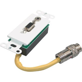 HD15 (UXGA) + 3.5mm Stereo Audio White Wall Plate (Color Code: Yellow)uxga 