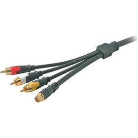 1.5' S-Video + Composite Video + Stereo Audio V.2 Break-Away Flying Lead (Color Code: Blue)video 