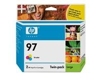 INK,HP 97 TRICOLOR RETAIL TWIN PACKink 