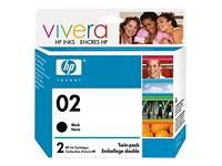 INK,HP 02 BLACK RETAIL TWIN PACKink 