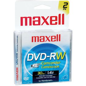 MAXELL 567625 REWRITEABLE CAMCORDER DVD-RWS, 2 PKmaxell 