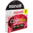MAXELL 625132 Music CD-Rs (5 pk)