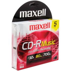 MAXELL 625132 Music CD-Rs (5 pk)min 