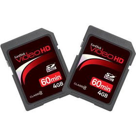 4GB SD VideoHD Memory Two-Packvideohd 