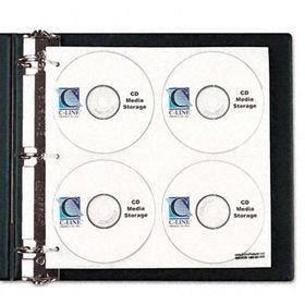 CD/DVD Refillable D-Ring Binder Kit, Holds 80 Disks, Blackline 
