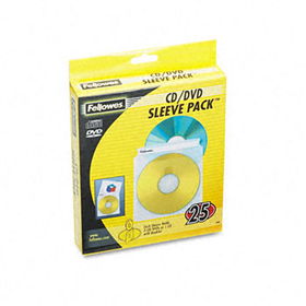 Two-Sided CD/DVD Sleeve Refills for Softworks File, 25/Packfellowes 
