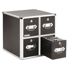 Four-Drawer CD File Cabinet, Holds 660 Folders/240 Slim/120 Std. Cases