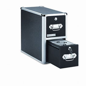 Two-Drawer CD File Cabinet, Holds 330 Folders/120 Slim/60 Std. Cases