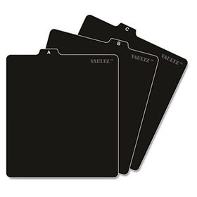 A-Z CD File Guides, 5 x 5 3/4, Blackvaultz 