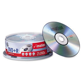 DVD+R Discs, 4.7GB, 16x, Spindle, Silver, 25/Packimation 