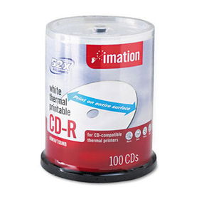 CD-R Discs, 700MB/80min, 52x, Spindle, White, 100/Packimation 