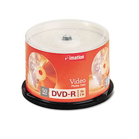 DVD-R Discs, 4.7GB, 16x, Spindle, Silver, 50/Packimation 