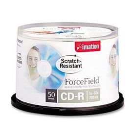 imation 17838 - Scratch-Resistant CD-R Discs, 700MB/80min, 52x, Spindle, White, 50/Packimation 