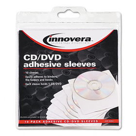 Self-Adhesive CD/DVD Sleeves, 10/Packinnovera 
