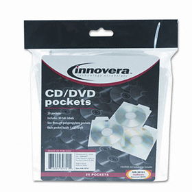 CD/DVD Pockets, 25/Pack