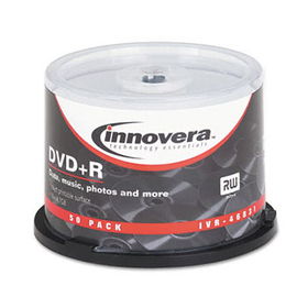 Innovera 46831 - DVD+R Discs, 4.7GB, 16x, Spindle, White, 50/Pack