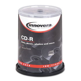 CD-R Discs, 700MB/80min, 52x, Spindle, Silver, 100/Packinnovera 