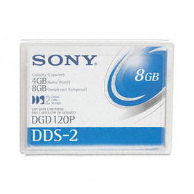 Sony DGD120P - 1/8 DDS-2 Cartridge, 120m, 4GB Native/8GB Compressed Capacity