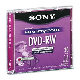 Sony DMW30L2H - Mini (8cm) DVD-RW Disc, 1.4GB, 2x, w/Jewel Case, Silversony 
