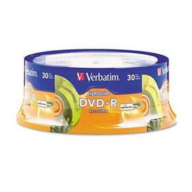 DVD-R Light Scribe Discs, 4.7GB, 16x, Spindle, Gold, 30/Packverbatim 
