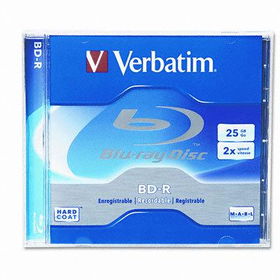 Verbatim 95357 - BD-R DVD Disc, 25GB, 2x, Jewel Case, White