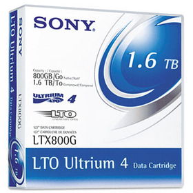 1/2"" Ultrium LTO-4 Cartridge, 2600ft, 800GB Native/1.6TB Compressed Capacitysony 