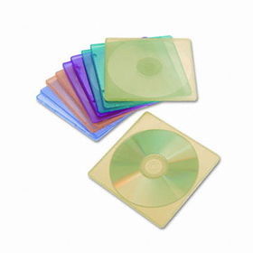 Slim CD Case, Assorted Colors, 10/Pack