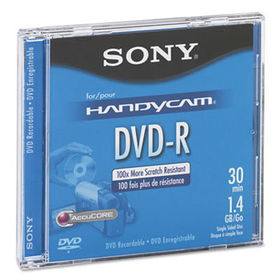 Sony DMR30R1H - Mini (8cm) DVD-R Disc, 1.4GB, 2x, w/Jewel Case, Silversony 