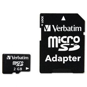 Verbatim 96168 - MicroSD Card w/Adapter, 2GBverbatim 