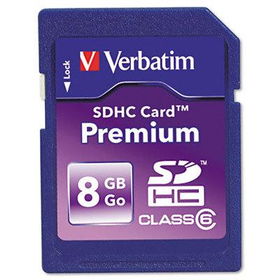 Premium SDHC Memory Card, Class 10, 8GBverbatim 