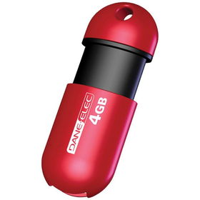 DANE-ELEC DA-ZMP-04G-CA-R3-C CAPLESS USB PEN DRIVES (4 GB; RED)dane 