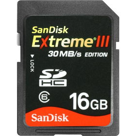 16GB Extreme III High-Performance SDHC Memory Cardextreme 
