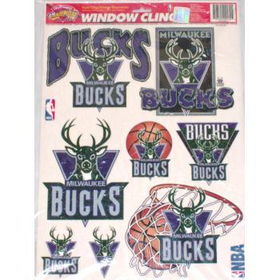 Milwaukee Bucks Window Clings Reusable NBA Case Pack 144milwaukee 