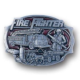 Pewter Belt Buckle - Fire Fighterpewter 