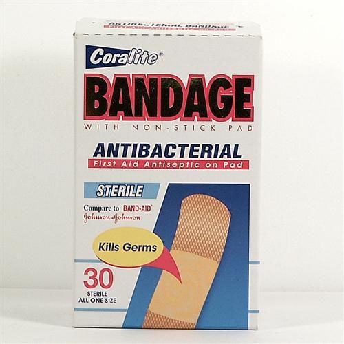 Coralite Antibacterial Bandages (3.75"" x 3"") Case Pack 48