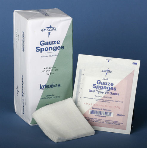Medline 100% Cotton Woven Gauze Sponges Case Pack 1280