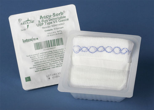 X-Ray Detectable Gauze Sponges Case Pack 1280
