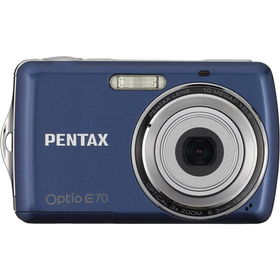 Blue OPTIO E70 10MP Digital Camera with 3x Optical Zoom and 2.4\" LCD
