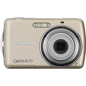 Champagne OPTIO E70 10MP Digital Camera with 3x Optical Zoom and 2.4\" LCD