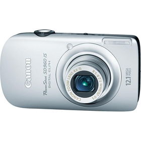 Silver SD960IS 12MP Compact Digital Camera with 28mm Wide-Angle 4x Optical Zoom and 2.8\" LCDsilver 
