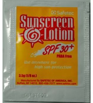 Safetec Sunscreen Lotion (packet) Case Pack 1000safetec 
