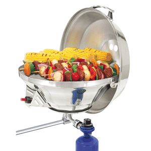 MAGMA MARINE KETTLE 2 STOVE GAS GRILL COMBO PARTY SIZE 17\"magma 