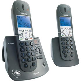 CD445 Series Cordless Phone With Digital Answering Machine - 2 Handsets
