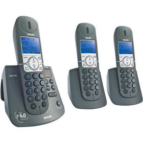 CD445 Series Cordless Phone With Digital Answering Machine - 3 Handsets