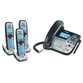Uniden Dect 6.0 Expandable Corded/Cordless Telephone With Dual Keypad, Digital Answering System And Call Waiting/Caller ID - 3 Cordless Handsetsuniden 