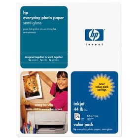 HP Photo, Semi Gloss, 8.5'' x 11'', 75-Shts