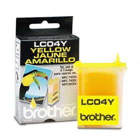 Brother LC04Y - LC04Y Ink, 410 Page-Yield, Yellow